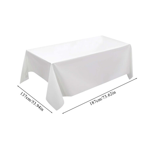 Disposable Rectangular Plastic Tablecloth 73x53 inch 1 pc 1