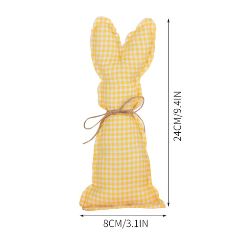 Easter Bunny Tiered Tray Decor Fabric Stuffed Rabbit 9.6 1
