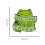 Broche de esmalte de rana verde 5