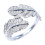 Anello aperto da donna in rame con strass 4