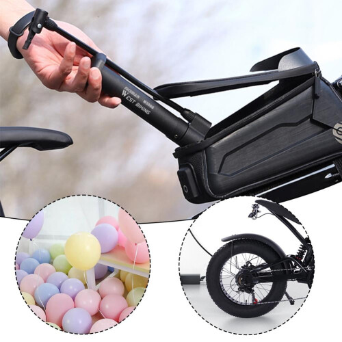 Draagbare fietspomp met Schrader-ventiel 1
