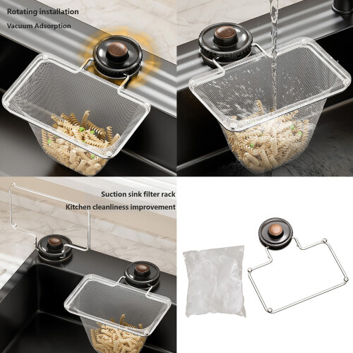 AntiSlip Suction Cup Sink Drain Filter for Kitchen Sink 1