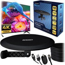 Antenni TV - JANSHOP - BD-955 - Kantama 80 km - Integroitu LTE-suodatin - Voimakkuus 28 dB