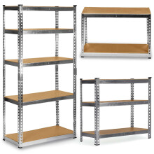 Schwerlastregal Metallregal 183 x 90 x 40 cm Humberg HR-853 silber