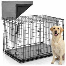 Hundekäfig Metallgitter Box + Hundebett 107 x 71 x 77 cm PH-202