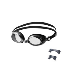 Schwarze Schwimmbrille, Antibeschlag, UV-Schutz