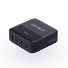 Cargador multi-USB NEXTBATT 4 en 1 de 100 W con GaN, 3 puertos USB-C y 1 puerto USB-A