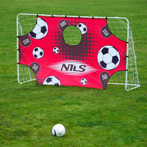 Porta da calcio 2 in 1 con rete e pannello bersaglio 1