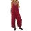 Women's loose-fitting sleeveless bodysuit with adjustable-Red S 1