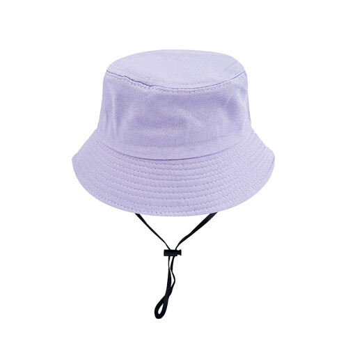 Chapeau de pêcheur violet pour tout-petits, en polyester ajustable.