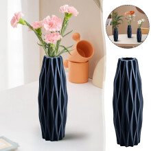 Blumenvase in Glasoptik für Tischdekorationen – Schwarz