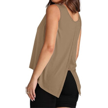 Camisole Tops for Women Summer Casual Loose Basic Tee-Khaki S