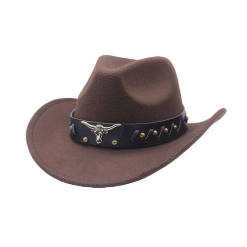 Καπέλο Fedora Western Denim με μεγάλο γείσο και μάλλινο γείσο Unisex