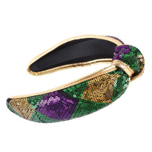 Luxurious Sequins Hairband Hair Hoop Lady Prom Knotted-St 2