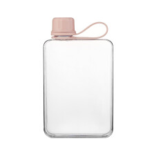 Botella de agua plana portátil – Diseño delgado, a prueba de fugas,
