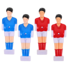 Conjunto de 4 jogadores de pebolim com figuras de futebol em ABS.