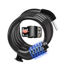 Candado de cable para bicicleta de 5 dígitos reiniciable, 1,2 m (4 pies)