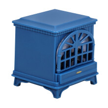 Mini cheminée en plastique bleu pour maison de poupée