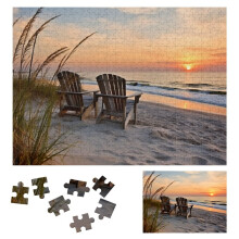 Dřevěné puzzle Pobřežní východ slunce 500 dílků