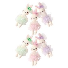 Conjunto de acessórios para cabelo de boneca coelho – 6 peças