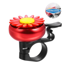 Sonnette de vélo enfant en forme de tournesol, alliage d'aluminium, 6,5 cm