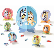 Kit de centro de mesa Bluey de 27 piezas de alta calidad