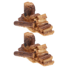 Miniatyrvedshög set med 2 – Resin dockhus