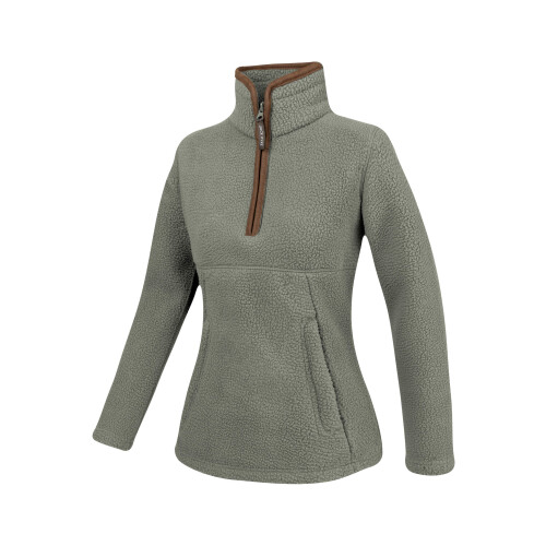 JACK PYKE JACK PYKE Ladies Half Zip Sherpa Fleece Pullover Sage Large 2