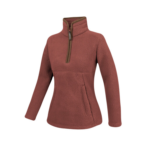 JACK PYKE JACK PYKE Ladies Half Zip Sherpa Fleece Pullover Burnt Copper Small 2