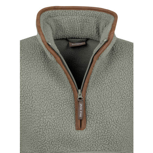 JACK PYKE JACK PYKE Ladies Half Zip Sherpa Fleece Pullover Sage Medium 2