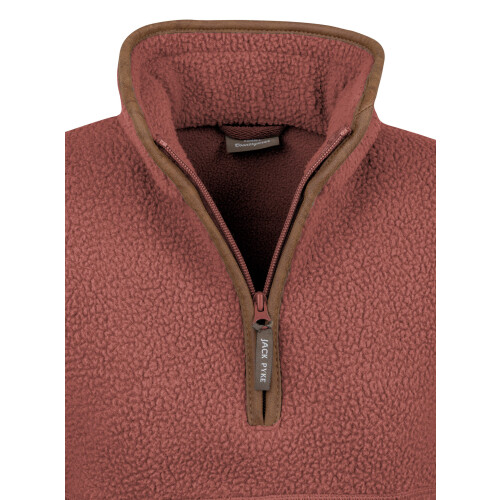 JACK PYKE JACK PYKE Ladies Half Zip Sherpa Fleece Pullover Burnt Copper X-Small 1