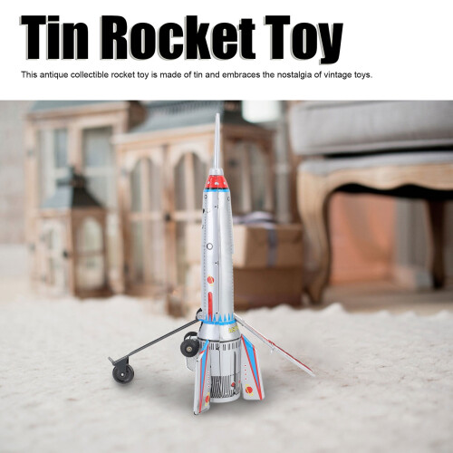 Vintage Rocket Toy Decorative Model for Home Bar 2
