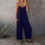 Women's loose-fitting sleeveless bodysuit with adjustable-Red S 6