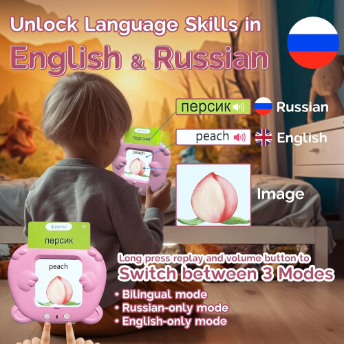 Schede didattiche parlanti bilingue inglese-russo, 510 parole 1