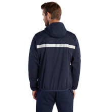 (L, Navy) DKNY Mens Downwind 1/4 Zip Water Repellent Lightweight Jacket