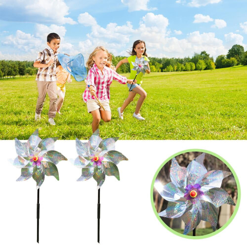 2er-Pack reflektierende Pailletten-Windräder für den Garten 2