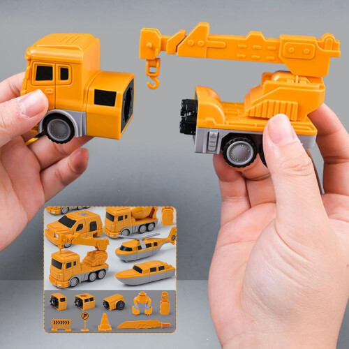 Magnetisches Transformations-Baumaschinenauto-Spielzeugset 2