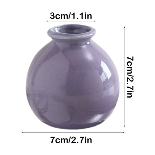 Rustikale Keramikvase in neutralem Lila (1 Stück) 2