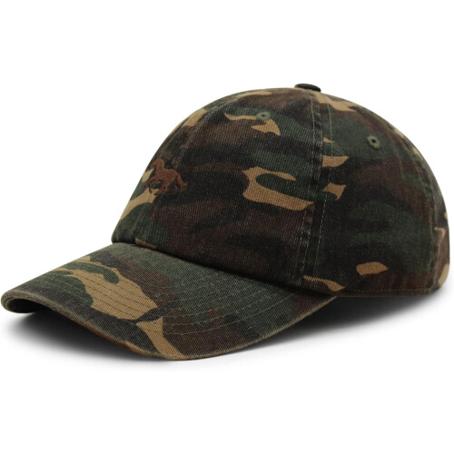 Gorra unisex de algodón con bordado de caballo, estilo "dad hat" (papá). 1
