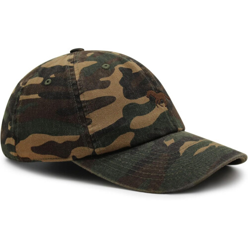 Gorra unisex de algodón con bordado de caballo, estilo "dad hat" (papá). 2