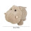 Set di peluche a forma di ippopotamo, colore grigio. 2