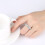 Wedding Ring Elastic Stretch Ring with Crystal Inlay 5