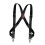 Herre X-formede justerbare elastiske seler i sort 2