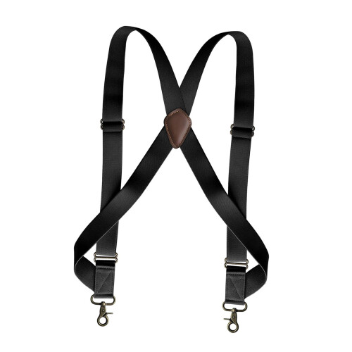 Herre X-formede justerbare elastiske seler i sort 1