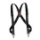 Herre X-formede justerbare elastiske seler i sort 3