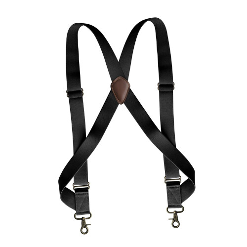 Herre X-formede justerbare elastiske seler i sort 2