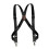 Herre X-formede justerbare elastiske seler i sort 4