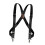 Herre X-formede justerbare elastiske seler i sort 5
