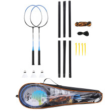 Badminton-Set - 2 Schläger, 3 Federbälle, Netzhülle