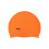 Orangefarbene Silikon-Badekappe, einfarbig, Punkte-Design 3